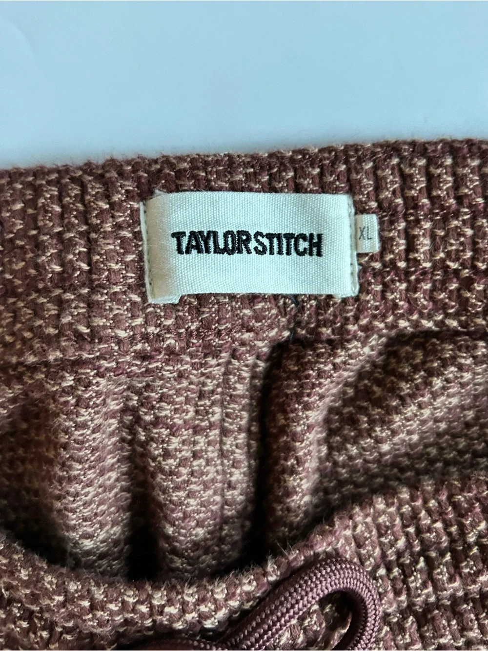 Taylor Stitch Men's Knit Drawstring Joggers in Brown